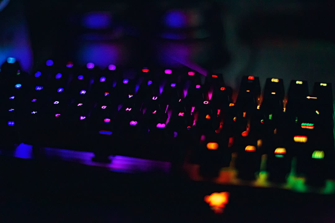 a close up of a keyboard in a dark room on Frame Rate Vault