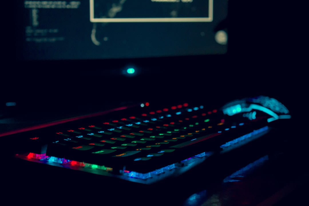 black computer keyboard on black table on Frame Rate Vault
