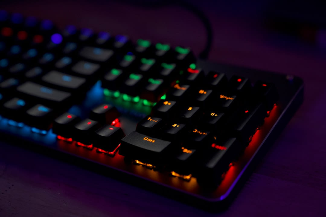 a close up of a keyboard on a table on Frame Rate Vault