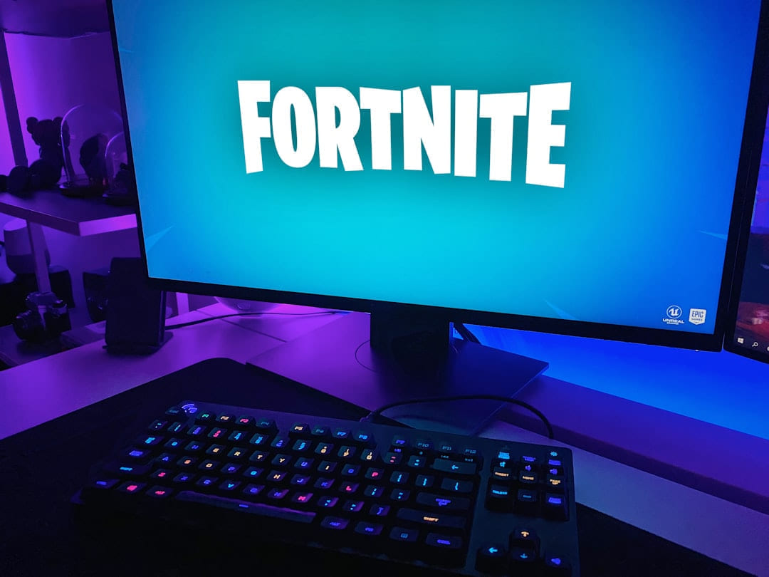 black flat screen computer monitor with black computer keyboard on Frame Rate Vault