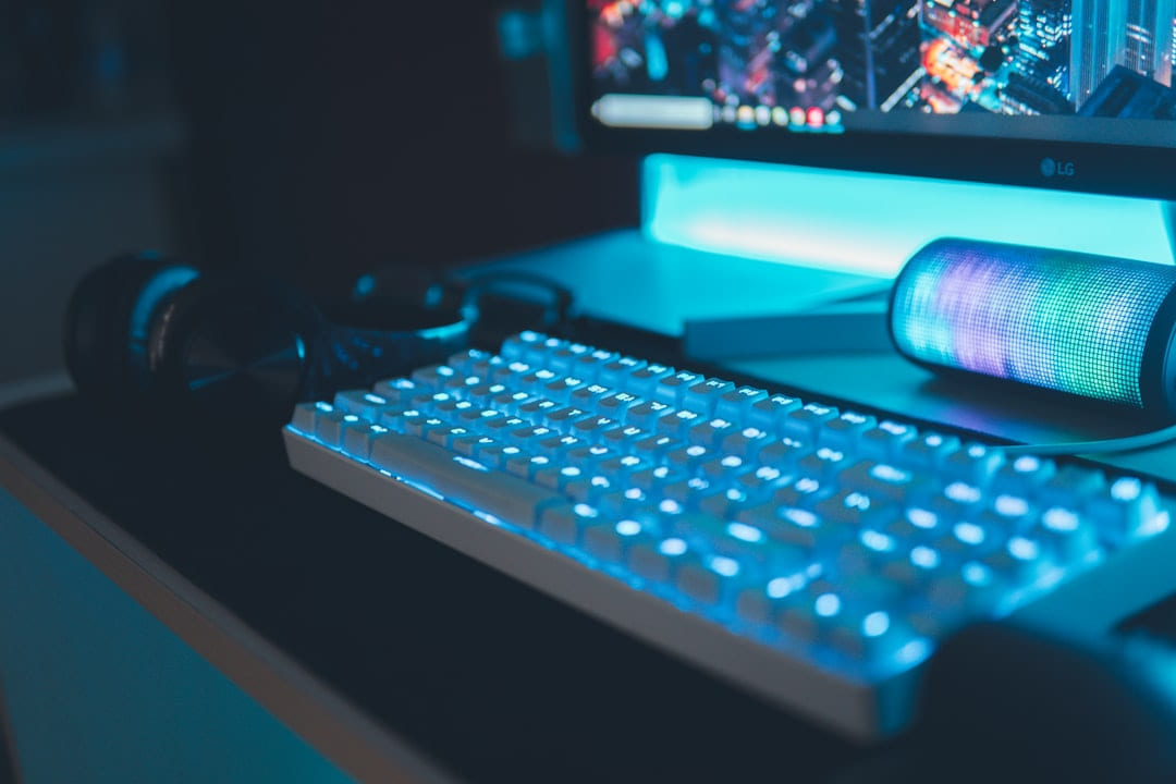 white computer keyboard on Frame Rate Vault