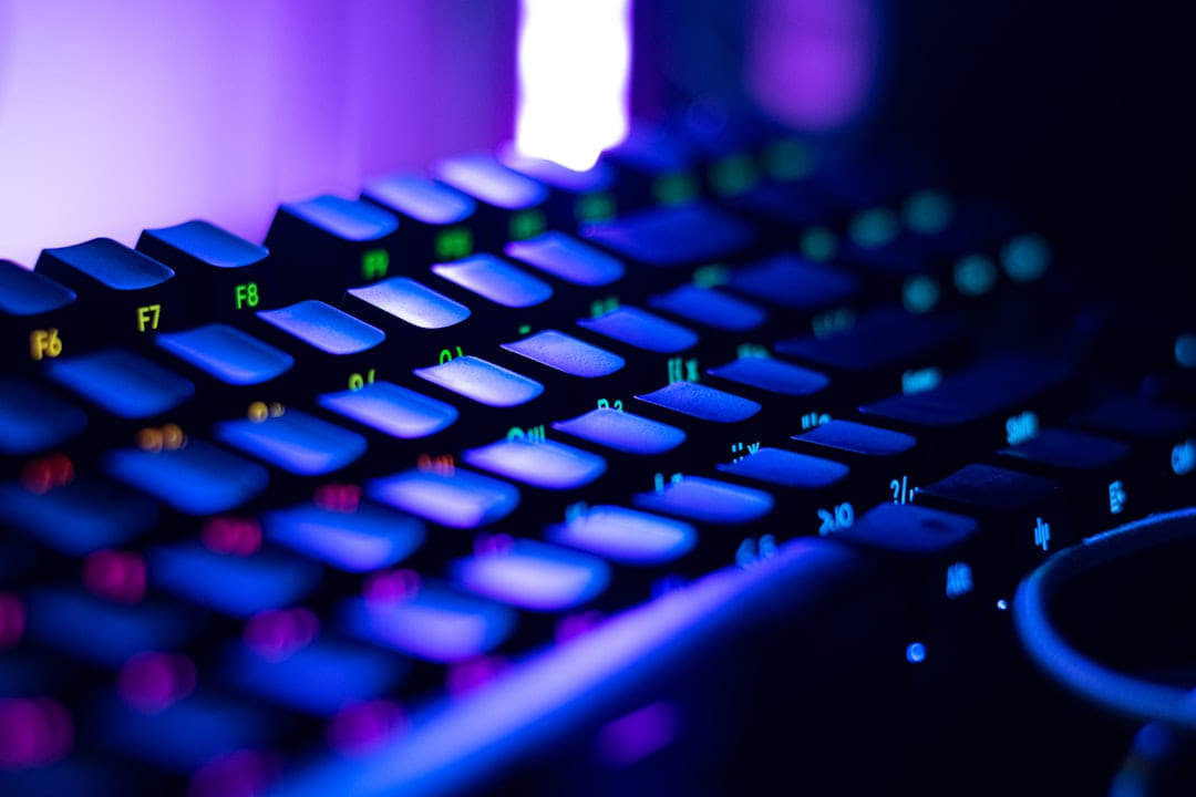 a close up of a computer keyboard and a cup on Frame Rate Vault