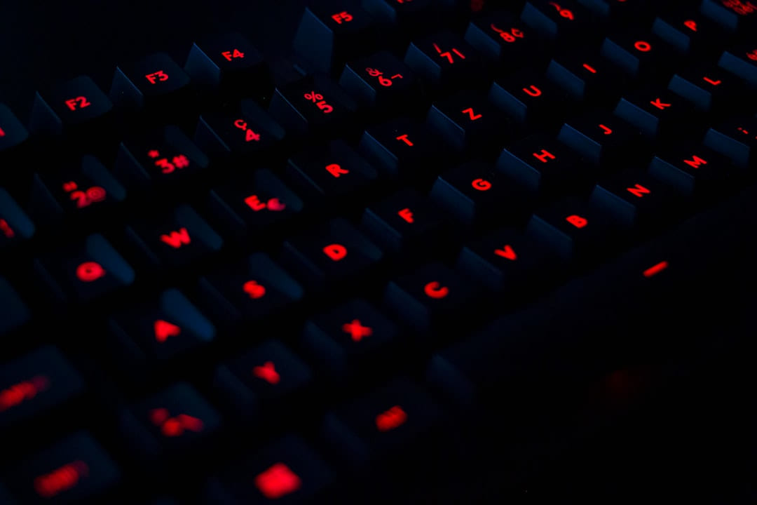 black and red computer keyboard on Frame Rate Vault