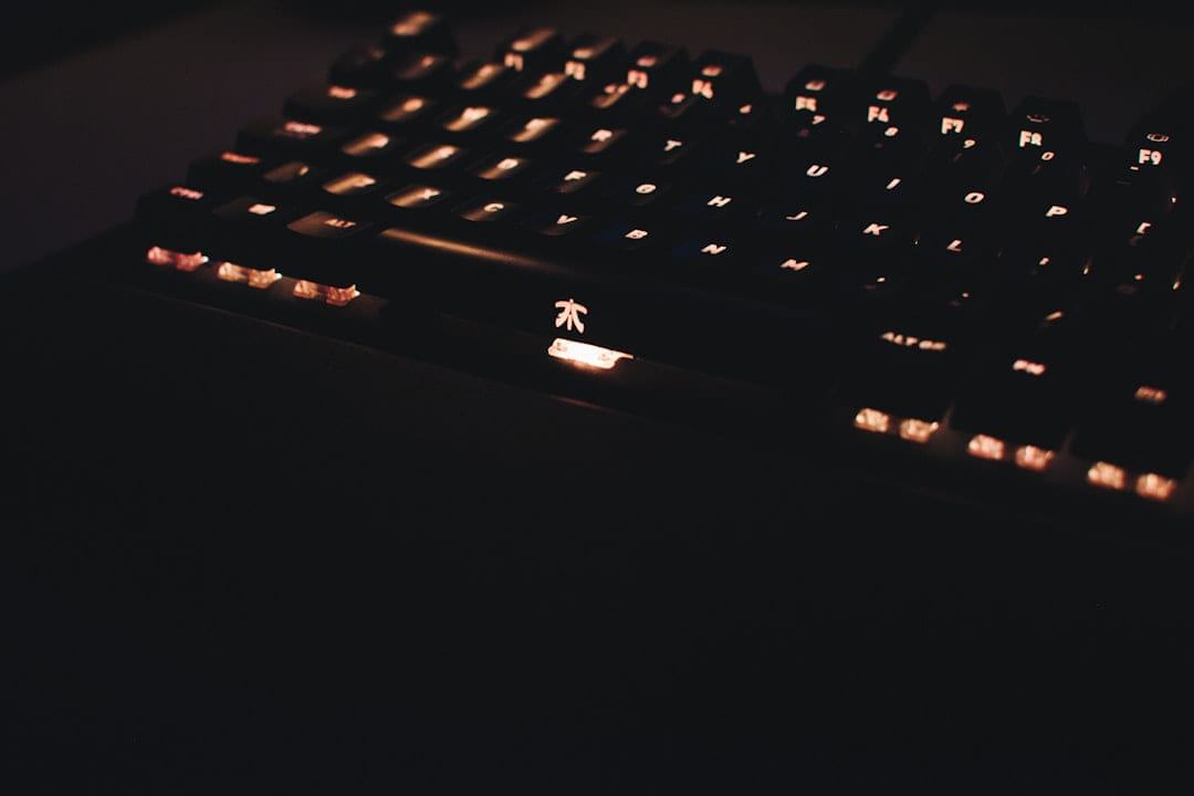 a keyboard with lights on Frame Rate Vault